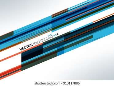 Colorful lines with overlapping. Abstract design template for presentation.