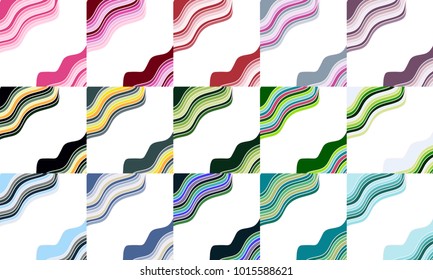 Colorful lines pack, vector.