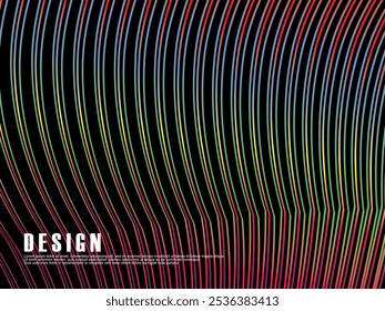Fondo colorido del patrón de las líneas, visualización multicolor Abstractas impresionante.