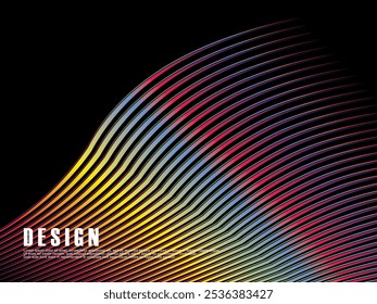 Colorful lines pattern background, Stunning Abstract Multicolor Visualization.