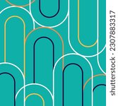 Colorful lines pattern on green background
