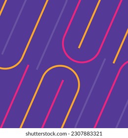Colorful lines pattern on purple background