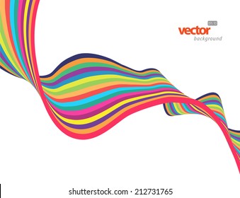 Colorful lines with place for text. Vector art.