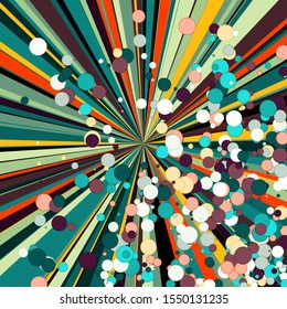 Colorful Lines Random Distribution Computational Generative Art background illustration