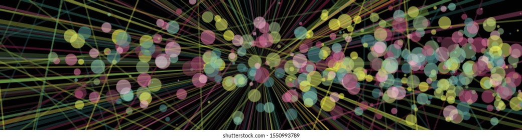 Colorful Lines Random Distribution Computational Generative Art background illustration