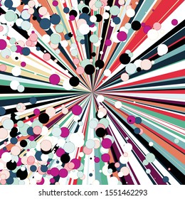 Colorful Lines Random Distribution Computational Generative Art background illustration