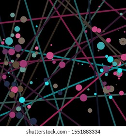 Colorful Lines Random Distribution Computational Generative Art background illustration