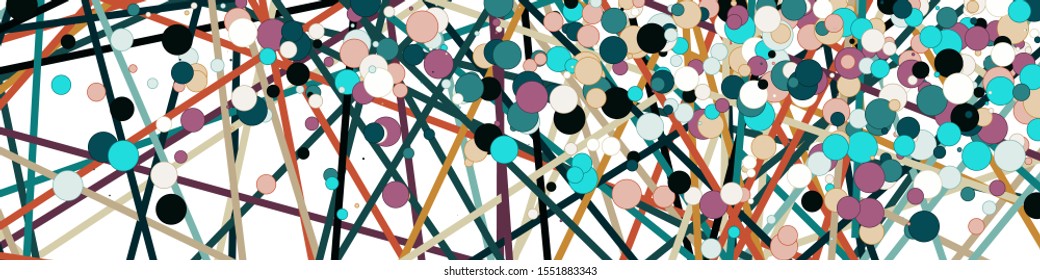 Colorful Lines Random Distribution Computational Generative Art background illustration