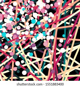Colorful Lines Random Distribution Computational Generative Art background illustration