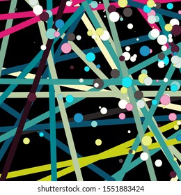 Colorful Lines Random Distribution Computational Generative Art background illustration