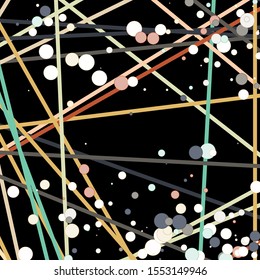 Colorful Lines Random Distribution Computational Generative Art background illustration