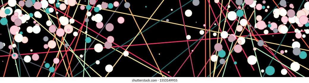 Colorful Lines Random Distribution Computational Generative Art background illustration