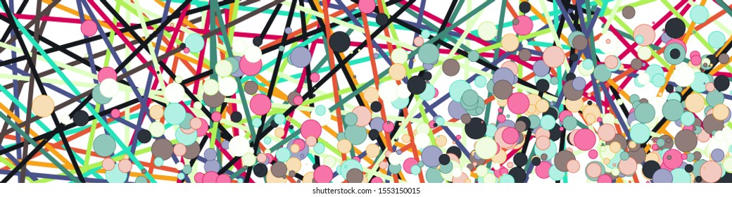 Colorful Lines Random Distribution Computational Generative Art background illustration