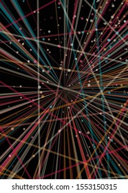 Colorful Lines Random Distribution Computational Generative Art background illustration
