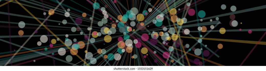 Colorful Lines Random Distribution Computational Generative Art background illustration