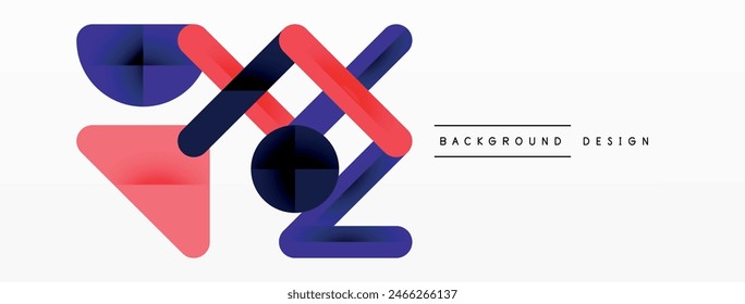 Colorful lines with shadows. Geometric background design. Vector Illustration For Wallpaper, Banner, Background, Card, Book Illustration, landing page