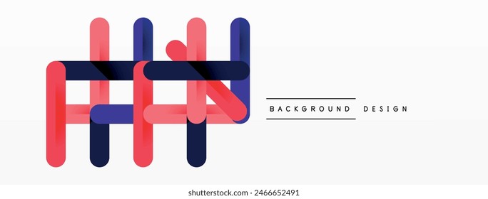 Colorful lines with shadows. Geometric background design. Vector Illustration For Wallpaper, Banner, Background, Card, Book Illustration, landing page