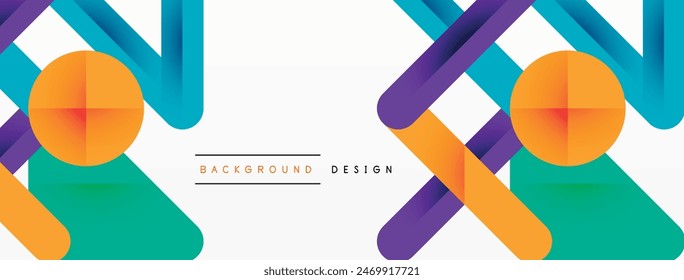 Líneas de colores con sombras. Diseño de fondo geométrico. Ilustración vectorial Para Fondo de pantalla, Anuncio, Fondo, Tarjeta, Ilustración de libro, página de destino
