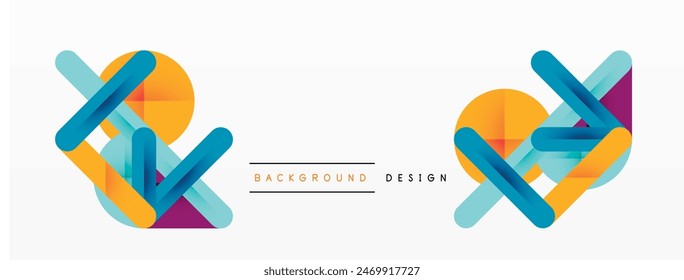 Líneas de colores con sombras. Diseño de fondo geométrico. Ilustración vectorial Para Fondo de pantalla, Anuncio, Fondo, Tarjeta, Ilustración de libro, página de destino