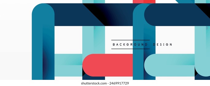 Colorful lines with shadows. Geometric background design. Vector Illustration For Wallpaper, Banner, Background, Card, Book Illustration, landing page