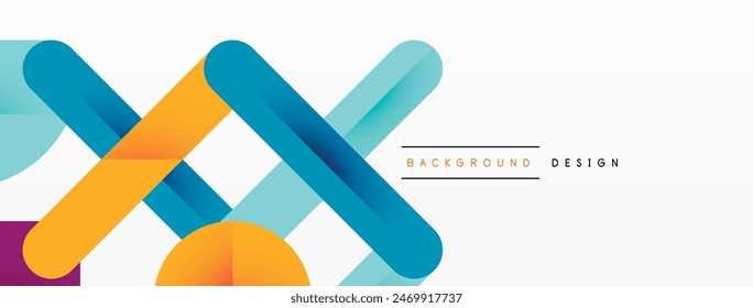 Líneas de colores con sombras. Diseño de fondo geométrico. Ilustración vectorial Para Fondo de pantalla, Anuncio, Fondo, Tarjeta, Ilustración de libro, página de destino