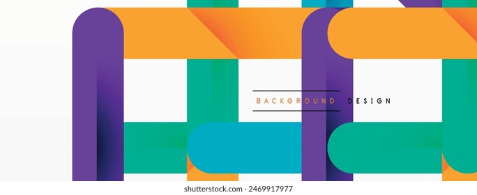 Líneas de colores con sombras. Diseño de fondo geométrico. Ilustración vectorial Para Fondo de pantalla, Anuncio, Fondo, Tarjeta, Ilustración de libro, página de destino
