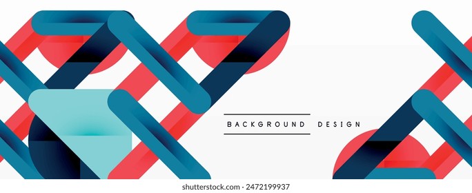 Colorful lines with shadows. Geometric background design. Vector Illustration For Wallpaper, Banner, Background, Card, Book Illustration, landing page