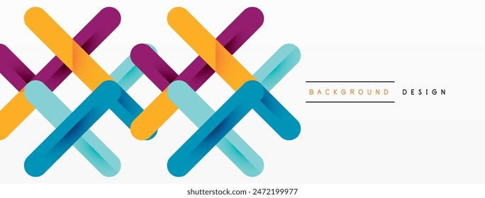 Líneas de colores con sombras. Diseño de fondo geométrico. Ilustración vectorial Para Fondo de pantalla, Anuncio, Fondo, Tarjeta, Ilustración de libro, página de destino
