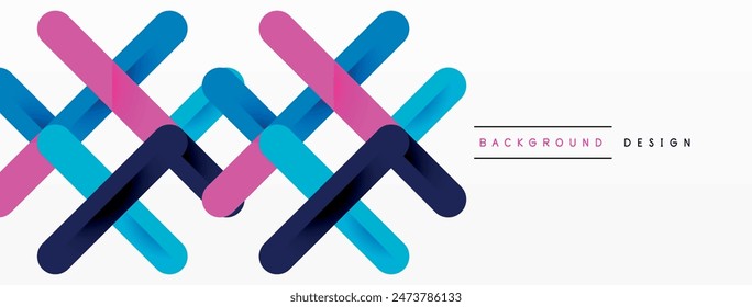 Colorful lines with shadows. Geometric background design. Vector Illustration For Wallpaper, Banner, Background, Card, Book Illustration, landing page