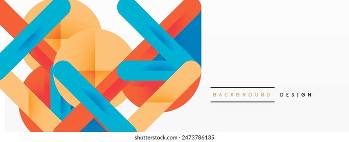 Colorful lines with shadows. Geometric background design. Vector Illustration For Wallpaper, Banner, Background, Card, Book Illustration, landing page