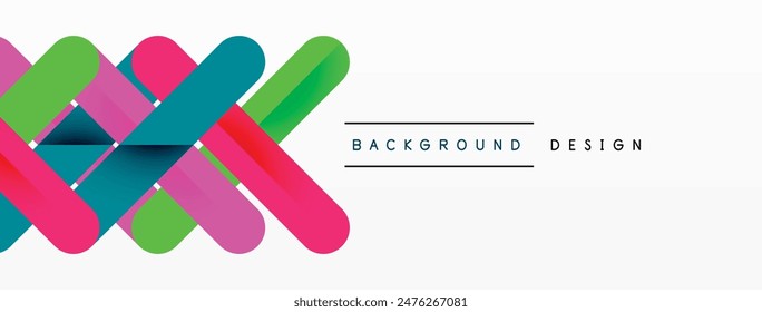 Colorful lines with shadows. Geometric background design. Vector Illustration For Wallpaper, Banner, Background, Card, Book Illustration, landing page