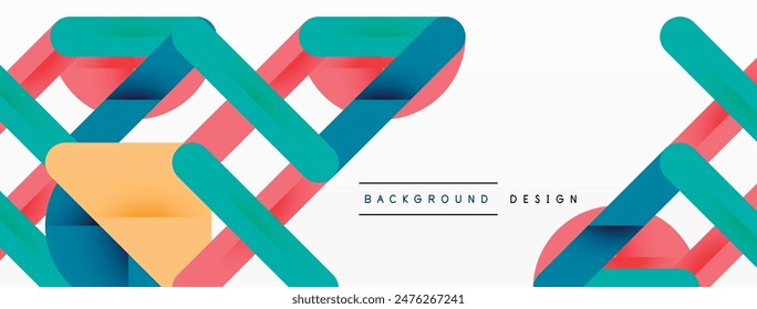 Colorful lines with shadows. Geometric background design. Vector Illustration For Wallpaper, Banner, Background, Card, Book Illustration, landing page
