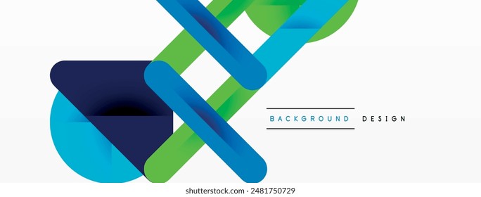 Colorful lines with shadows. Geometric background design. Vector Illustration For Wallpaper, Banner, Background, Card, Book Illustration, landing page
