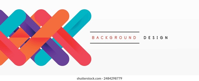 Colorful lines with shadows. Geometric background design. Vector Illustration For Wallpaper, Banner, Background, Card, Book Illustration, landing page