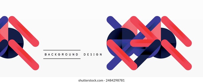 Colorful lines with shadows. Geometric background design. Vector Illustration For Wallpaper, Banner, Background, Card, Book Illustration, landing page