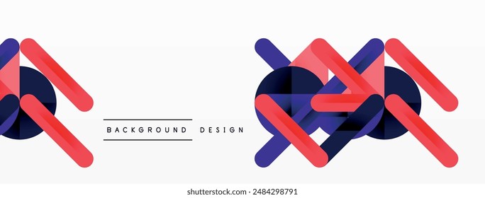 Colorful lines with shadows. Geometric background design. Vector Illustration For Wallpaper, Banner, Background, Card, Book Illustration, landing page