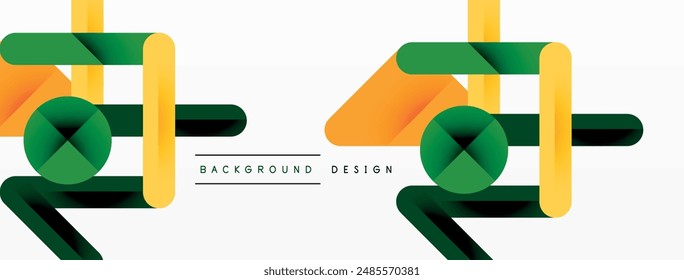 Colorful lines with shadows. Geometric background design. Vector Illustration For Wallpaper, Banner, Background, Card, Book Illustration, landing page