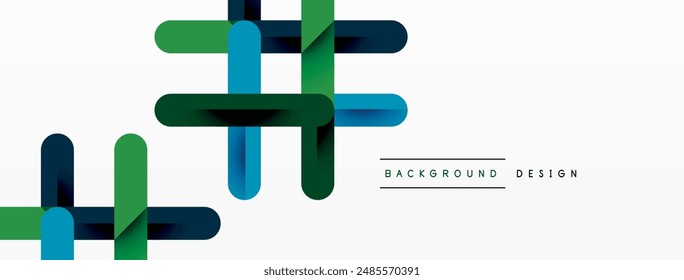 Colorful lines with shadows. Geometric background design. Vector Illustration For Wallpaper, Banner, Background, Card, Book Illustration, landing page