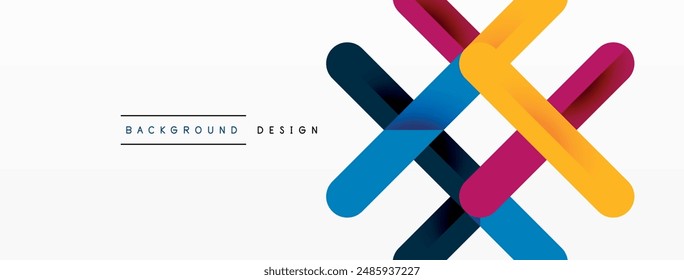 Colorful lines with shadows. Geometric background design. Vector Illustration For Wallpaper, Banner, Background, Card, Book Illustration, landing page