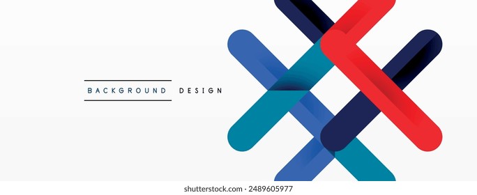 Colorful lines with shadows. Geometric background design. Vector Illustration For Wallpaper, Banner, Background, Card, Book Illustration, landing page