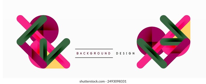 Líneas de colores con sombras. Diseño de fondo geométrico. Ilustración vectorial Para Fondo de pantalla, Anuncio, Fondo, Tarjeta, Ilustración de libro, página de destino