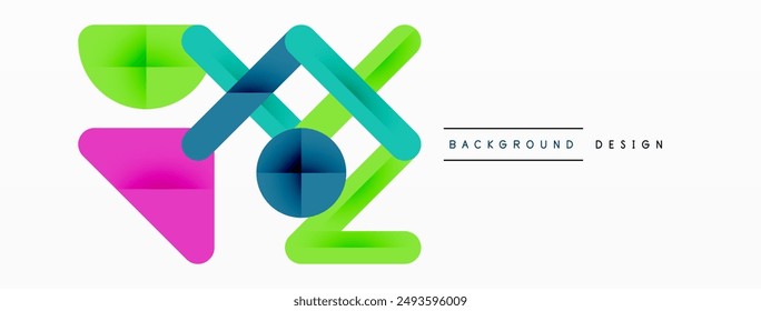 Colorful lines with shadows. Geometric background design. Vector Illustration For Wallpaper, Banner, Background, Card, Book Illustration, landing page