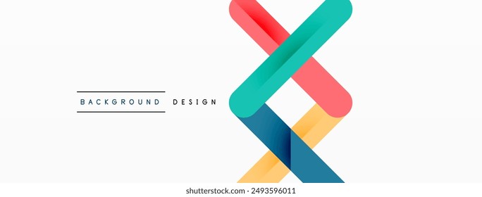 Bunte Linien mit Schatten. Geometrisches Hintergrunddesign. Vektorillustration für Bildschirmhintergrund, Banner, Hintergrund, Karte, Buchabbildung, Zielseite