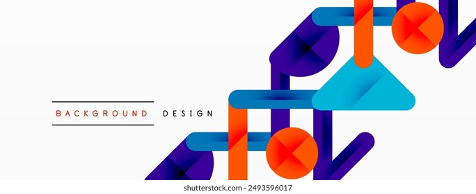 Líneas de colores con sombras. Diseño de fondo geométrico. Ilustración vectorial Para Fondo de pantalla, Anuncio, Fondo, Tarjeta, Ilustración de libro, página de destino