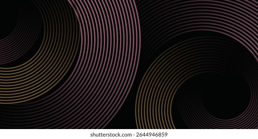 Colorful lines techno abstract background overlap layer on dark space with circles effect decoration. Modern graphic design element stripes style concept vector eps10