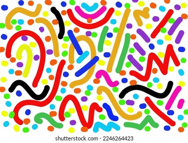 colorful lines using basic strokes