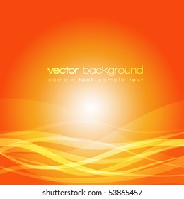 Colorful lines - vector abstract background with text