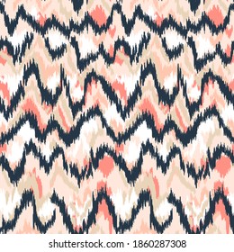 Colorful lines, zigzag pattern with stylish color tones.Ikat Pattern. Abstract background for textile design, wallpaper, surface textures, wrapping paper.