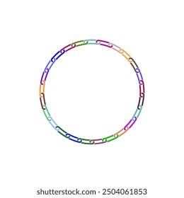 colorful link chain logo vector background frame design