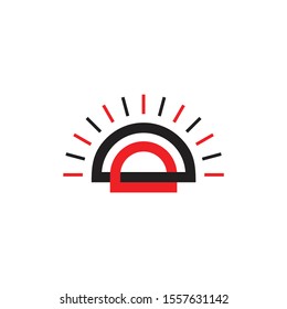 colorful linked sunlight design logo vector